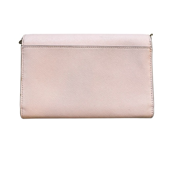 Tory Burch Baby Pink Leather Clutch Bag Wallet Crossbody - Picture 2 of 8